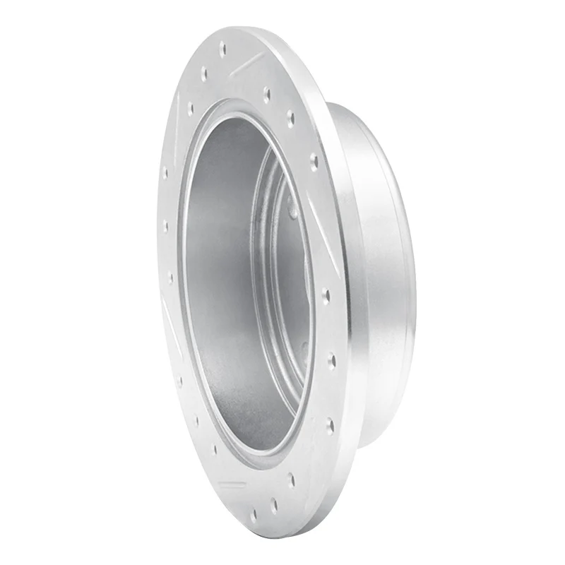 R1 04-10 Chevrolet Optra (USA/Canada) Rear Right Drilled & Slotted Silver Brake Rotor - Image 3