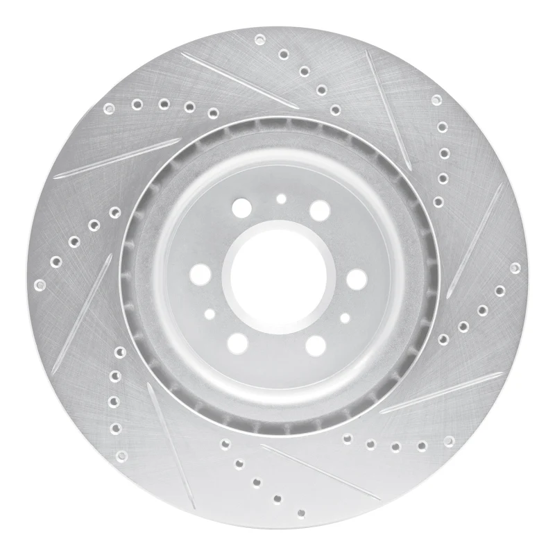 R1 04-11 Cadillac STS Front Left Drilled & Slotted Silver Brake Rotor - Image 2