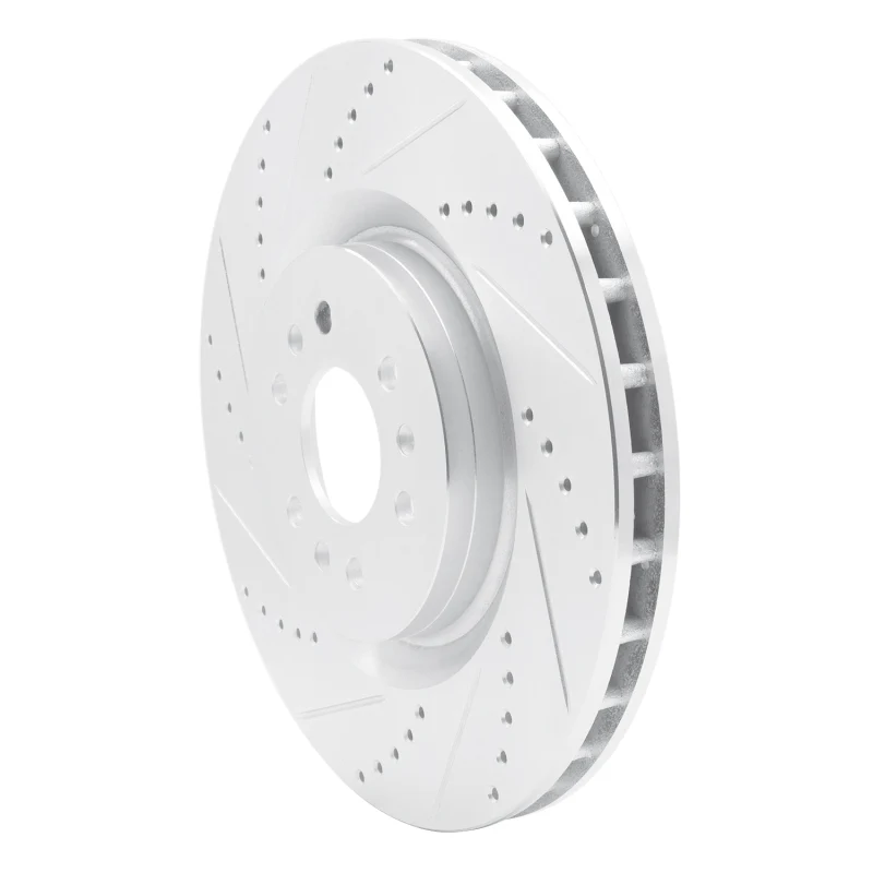 R1 04-11 Cadillac STS Front Left Drilled & Slotted Silver Brake Rotor - Image 3