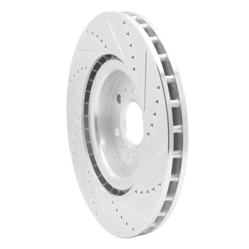 R1 04-11 Cadillac STS Front Left Drilled & Slotted Silver Brake Rotor - Image 5
