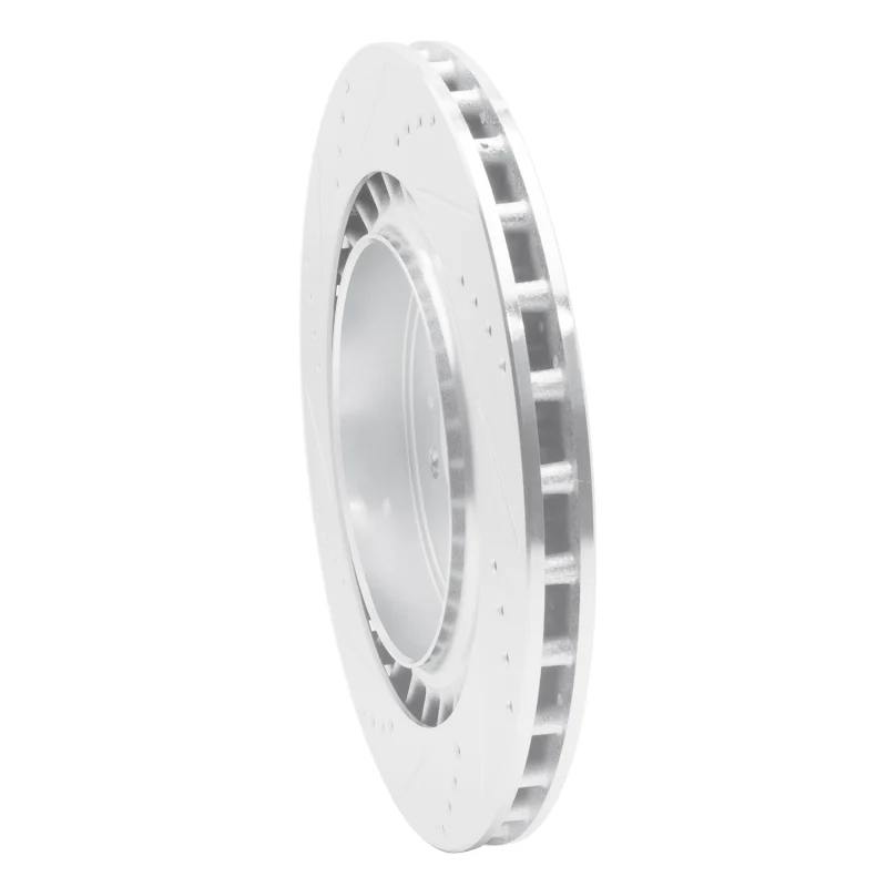 R1 04-11 Cadillac STS Rear Right Drilled & Slotted Silver Brake Rotor - Image 4
