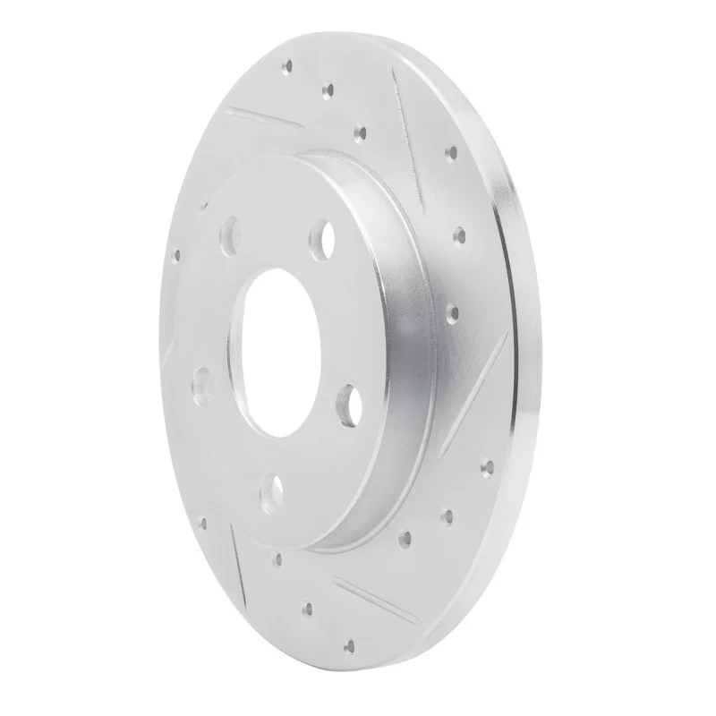 R1 04-16 Buick ALLURE Rear Right Drilled & Slotted Silver Brake Rotor - Image 3