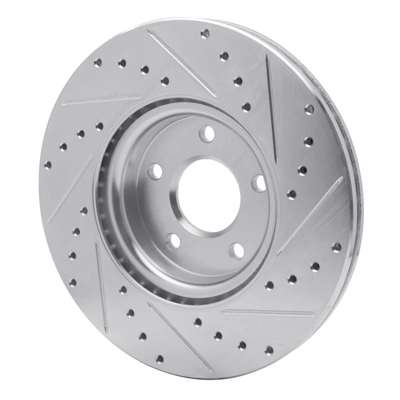 R1 04-19 Ford Escape Front Left Drilled & Slotted Silver Brake Rotor - Image 3