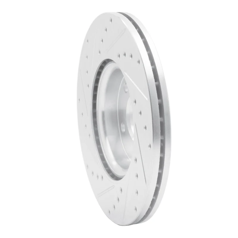 R1 04-19 Ford Escape Front Right Drilled & Slotted Silver Brake Rotor - Image 4