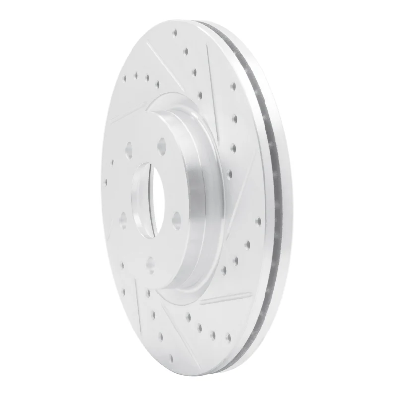 R1 04-19 Ford Escape Front Right Drilled & Slotted Silver Brake Rotor - Image 5
