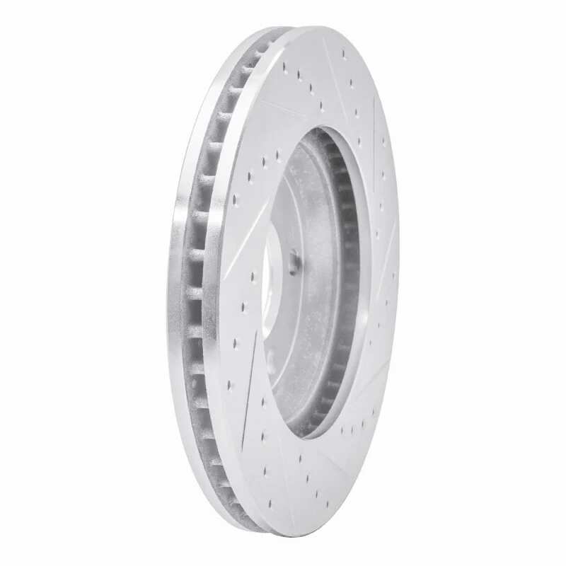 R1 05-05 Buick Park Avenue Front Left Drilled & Slotted Silver Brake Rotor - Image 5