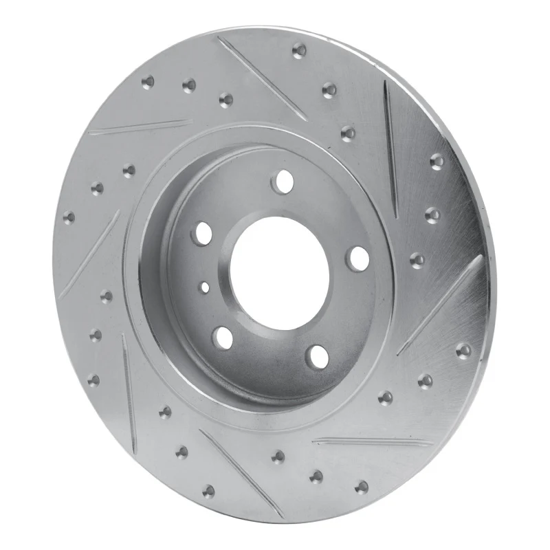 R1 05-05 Buick TERRAZA Rear Left Drilled & Slotted Silver Brake Rotor - Image 4
