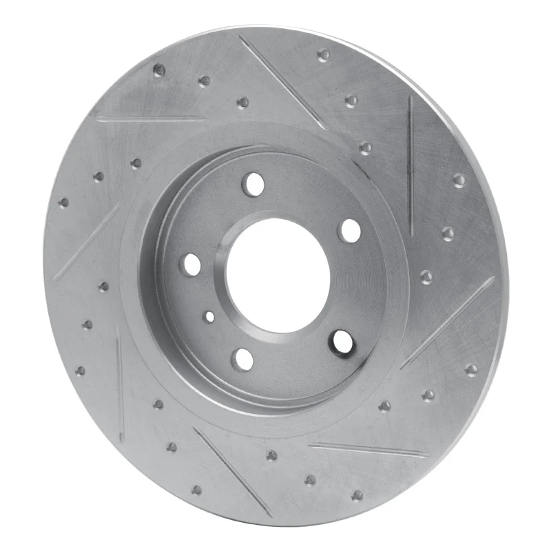 R1 05-05 Buick TERRAZA Rear Left Drilled & Slotted Silver Brake Rotor - Image 2