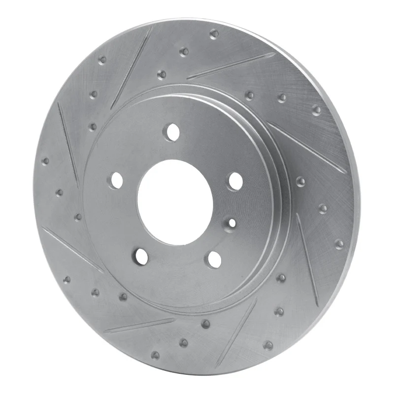 R1 05-05 Buick TERRAZA Rear Left Drilled & Slotted Silver Brake Rotor - Image 3