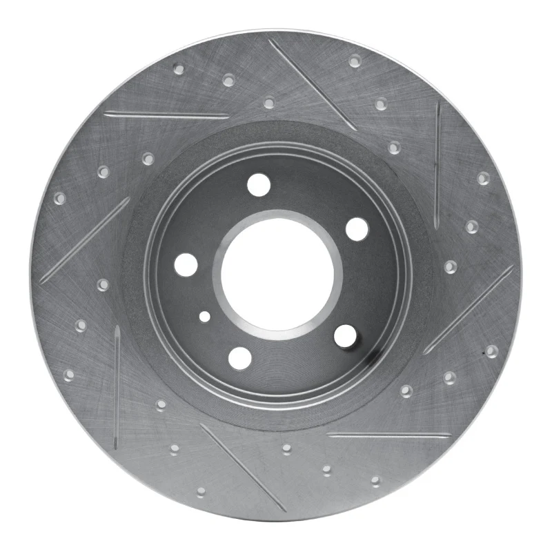 R1 05-05 Buick TERRAZA Rear Left Drilled & Slotted Silver Brake Rotor - Image 5