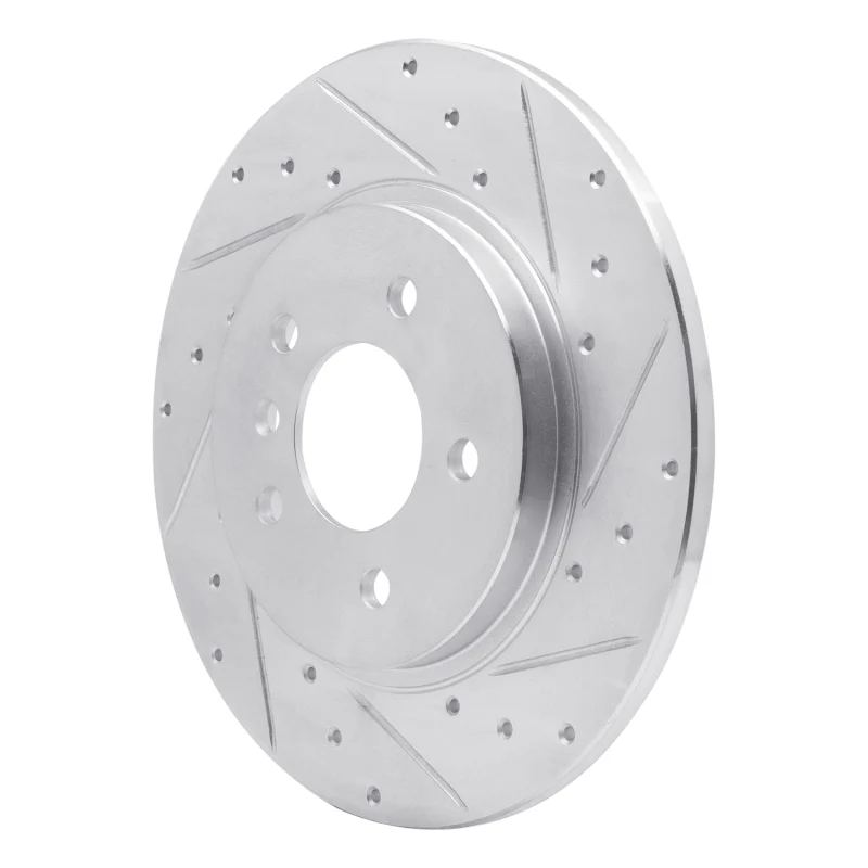 R1 05-05 Buick TERRAZA Rear Right Drilled & Slotted Silver Brake Rotor - Image 2