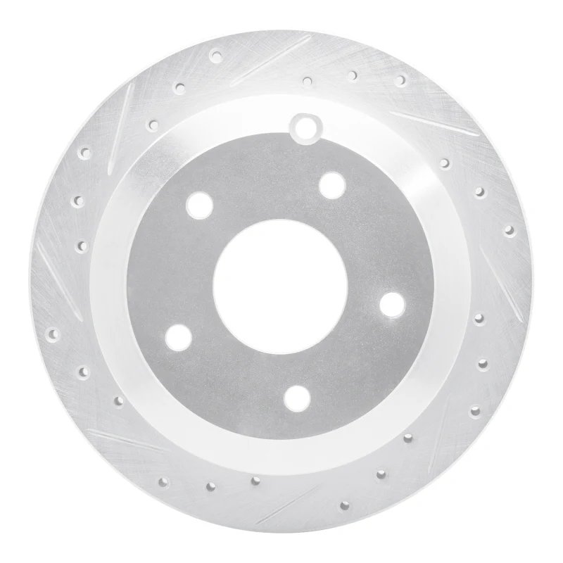R1 05-06 Pontiac GTO Rear Left Drilled & Slotted Silver Brake Rotor