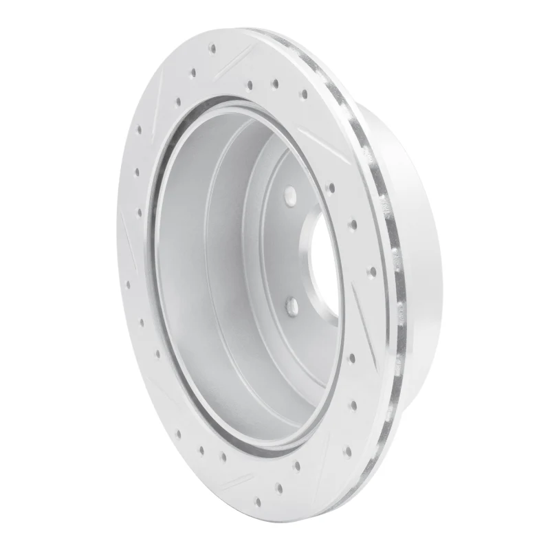 R1 05-06 Pontiac GTO Rear Right Drilled & Slotted Silver Brake Rotor - Image 4