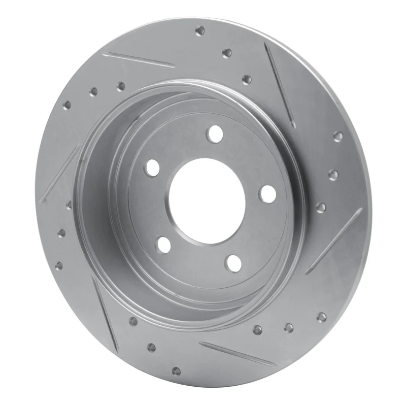 R1 05-08 Ford Escape Rear Left Drilled & Slotted Silver Brake Rotor - Image 3