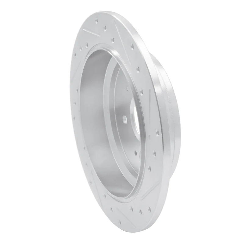 R1 05-10 Honda Odyssey Rear Left Drilled & Slotted Silver Brake Rotor - Image 5