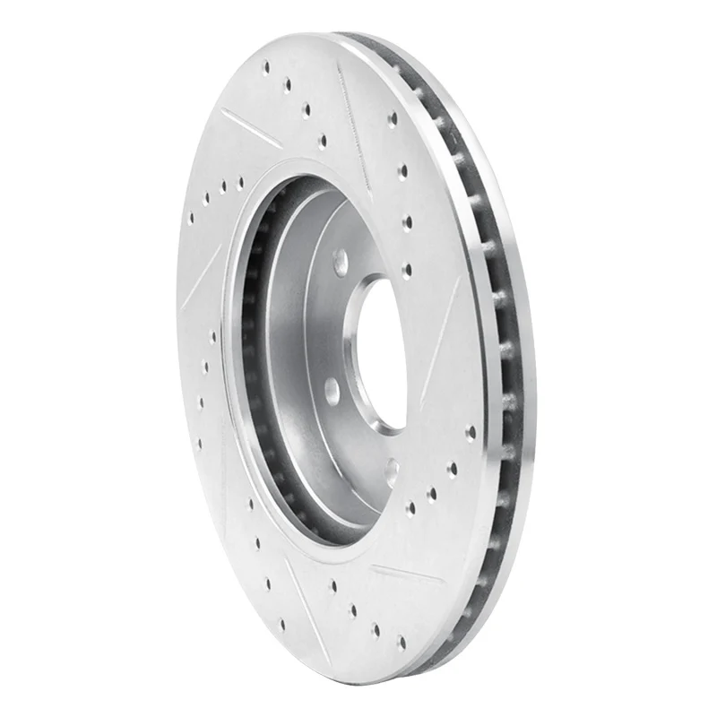 R1 05-12 Ford Escape Front Left Drilled & Slotted Silver Brake Rotor - Image 3