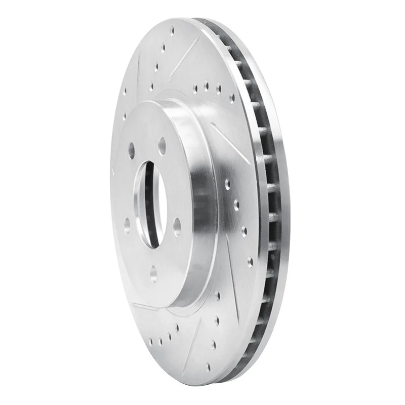 R1 05-12 Ford Escape Front Left Drilled & Slotted Silver Brake Rotor - Image 4