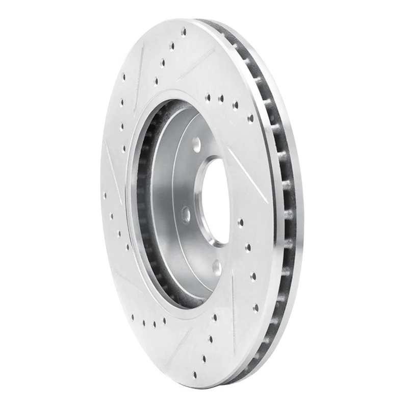 R1 05-12 Ford Escape Front Right Drilled & Slotted Silver Brake Rotor - Image 3