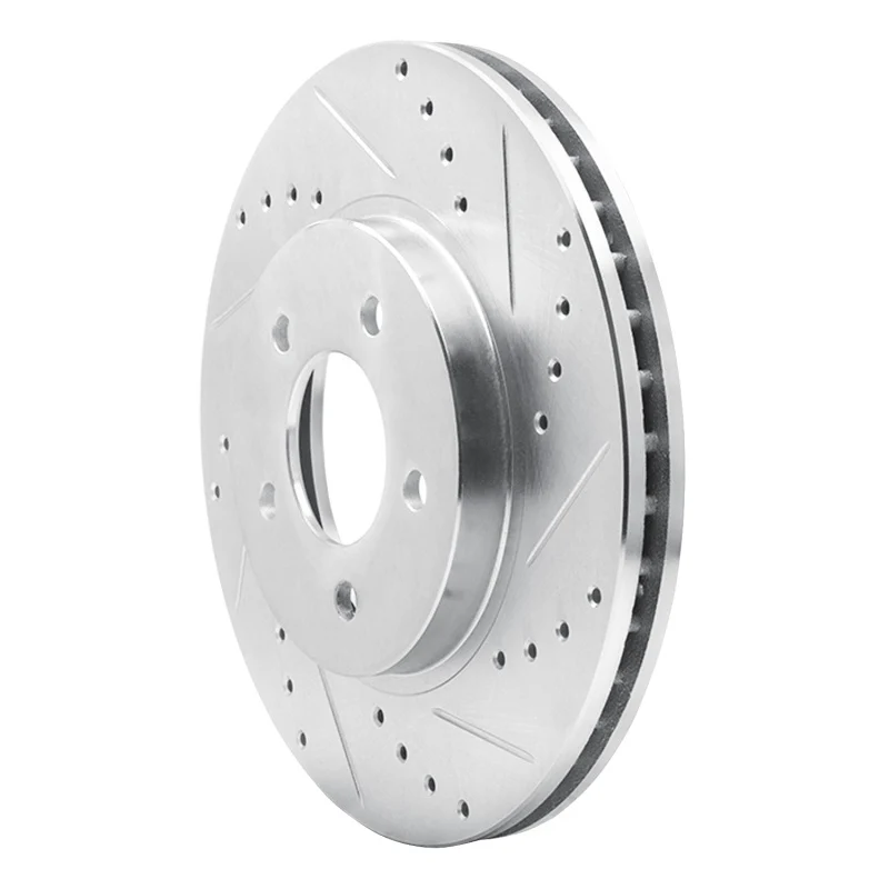 R1 05-12 Ford Escape Front Right Drilled & Slotted Silver Brake Rotor - Image 4