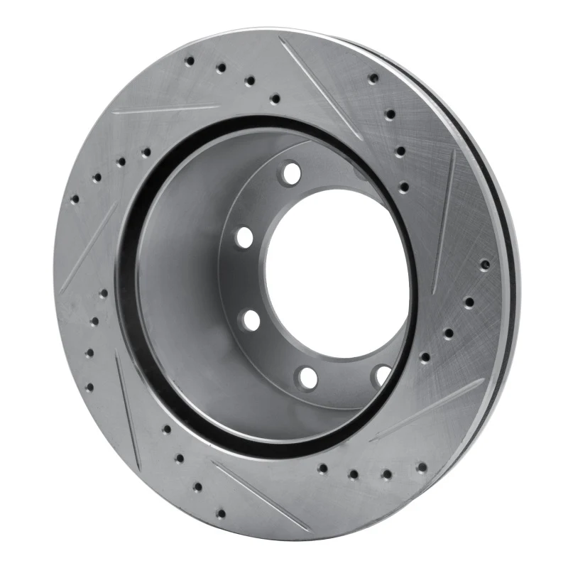 R1 05-12 Ford F-250 2WD (Super Duty) Rear Left Drilled & Slotted Silver Brake Rotor - Image 5