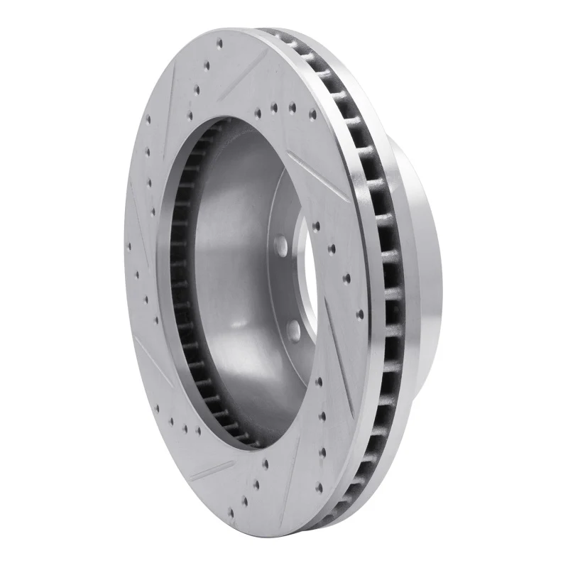R1 05-12 Ford F-250 4WD (Super Duty) Front Right Drilled & Slotted Silver Brake Rotor - Image 3