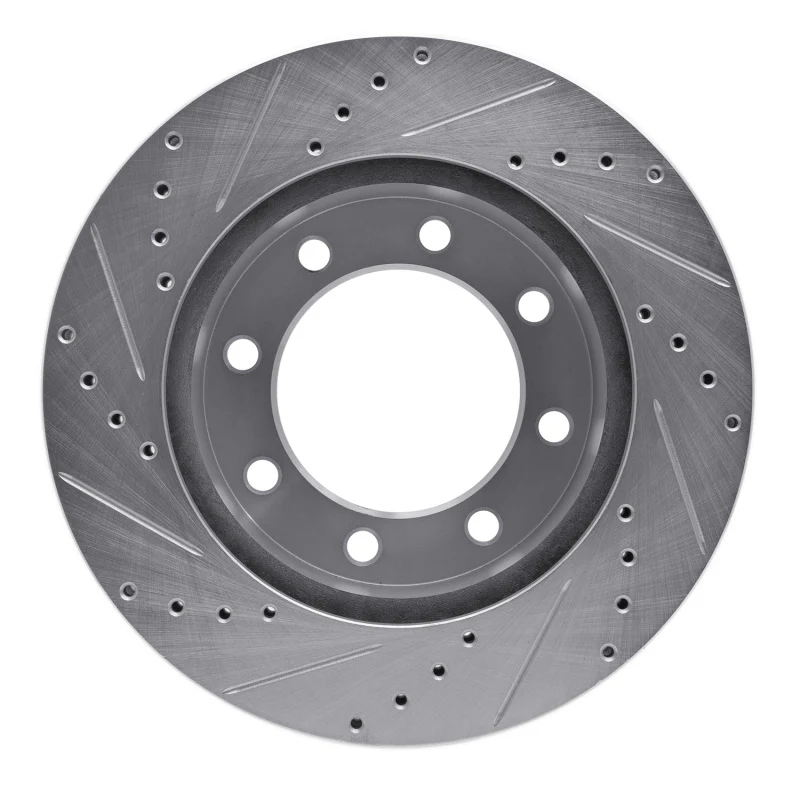R1 05-12 Ford F-250 4WD (Super Duty) Front Right Drilled & Slotted Silver Brake Rotor - Image 5