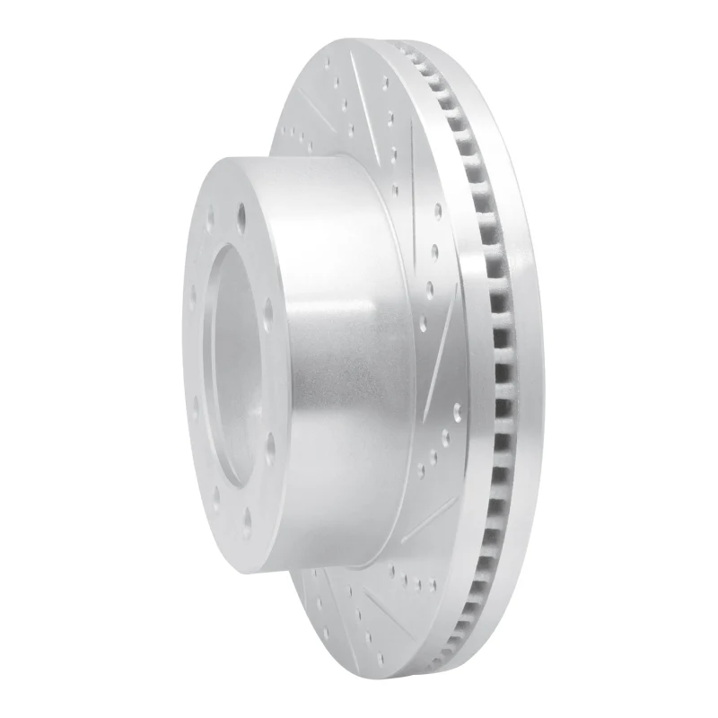 R1 05-12 Ford F-450 Super Duty Front Right Drilled & Slotted Silver Brake Rotor - Image 5