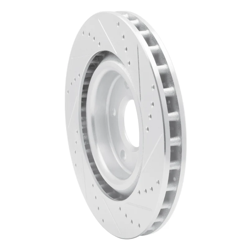 R1 05-13 Cadillac XLR Front Left Drilled & Slotted Silver Brake Rotor - Image 5