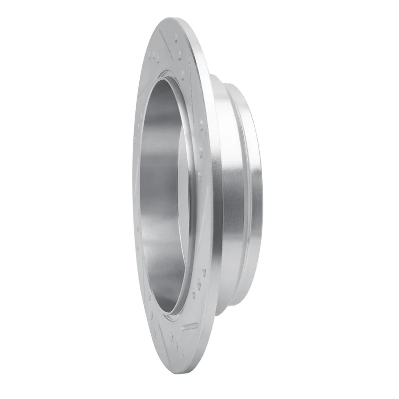 R1 05-18 Acura RDX Rear Left Drilled & Slotted Silver Brake Rotor - Image 5