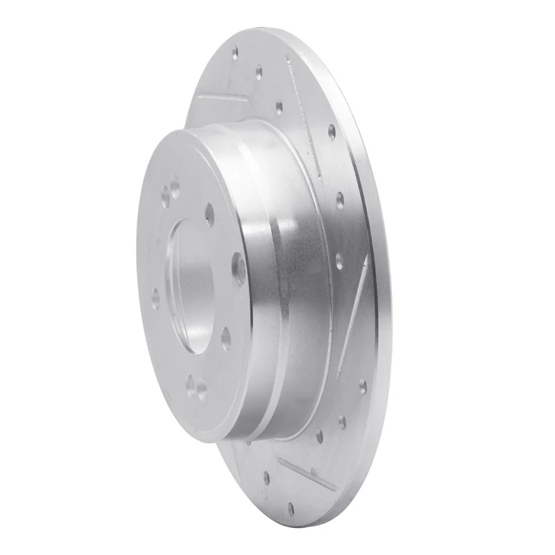 R1 05-20 Hyundai TUCSON Rear Right Drilled & Slotted Silver Brake Rotor - Image 4
