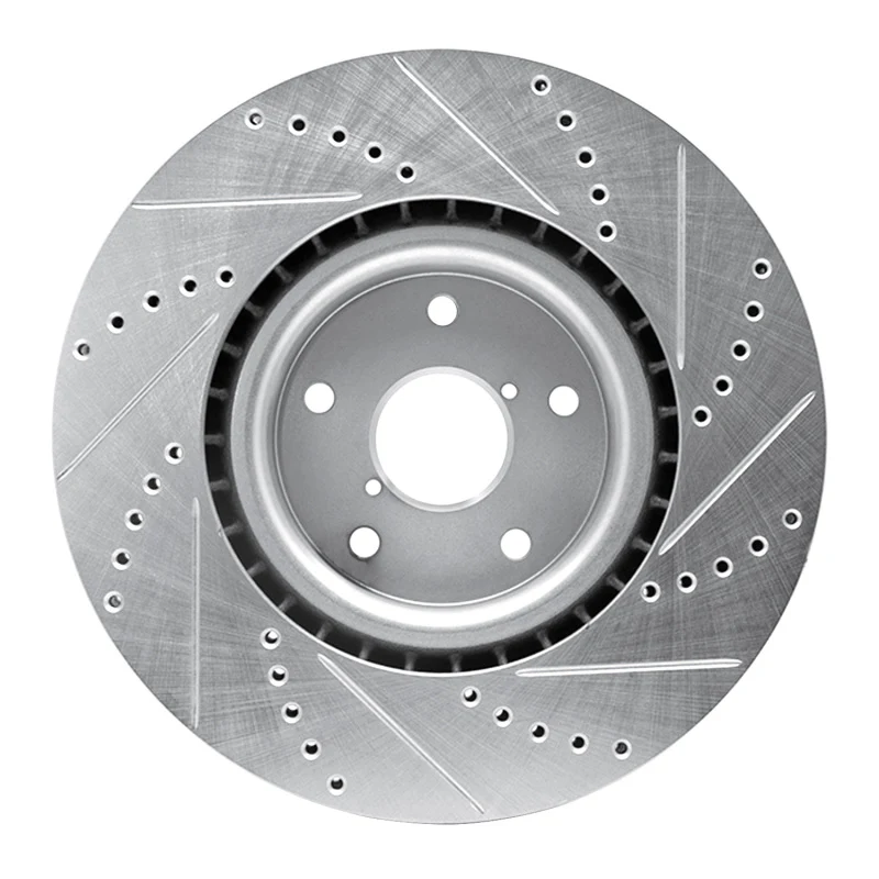 R1 05-20 Subaru Impreza Front Left Drilled & Slotted Silver Brake Rotor - Image 4