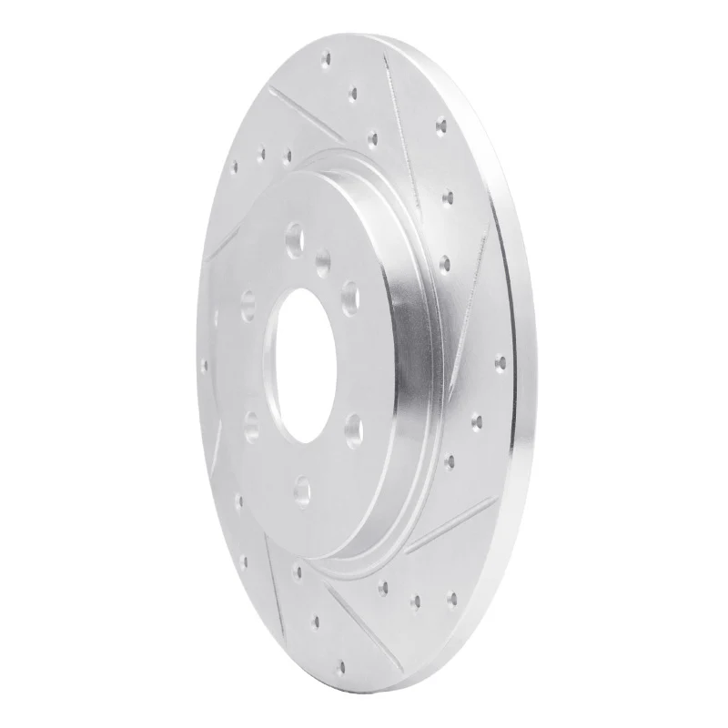 R1 06-06 Buick TERRAZA Rear Right Drilled & Slotted Silver Brake Rotor - Image 4