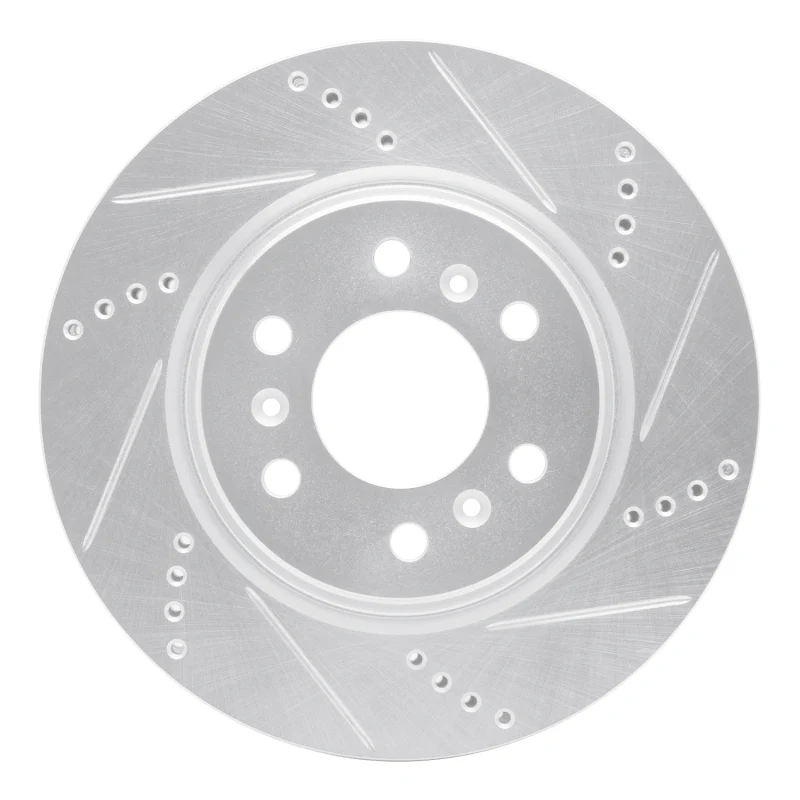 R1 06-09 Buick TERRAZA Front Right Drilled & Slotted Silver Brake Rotor