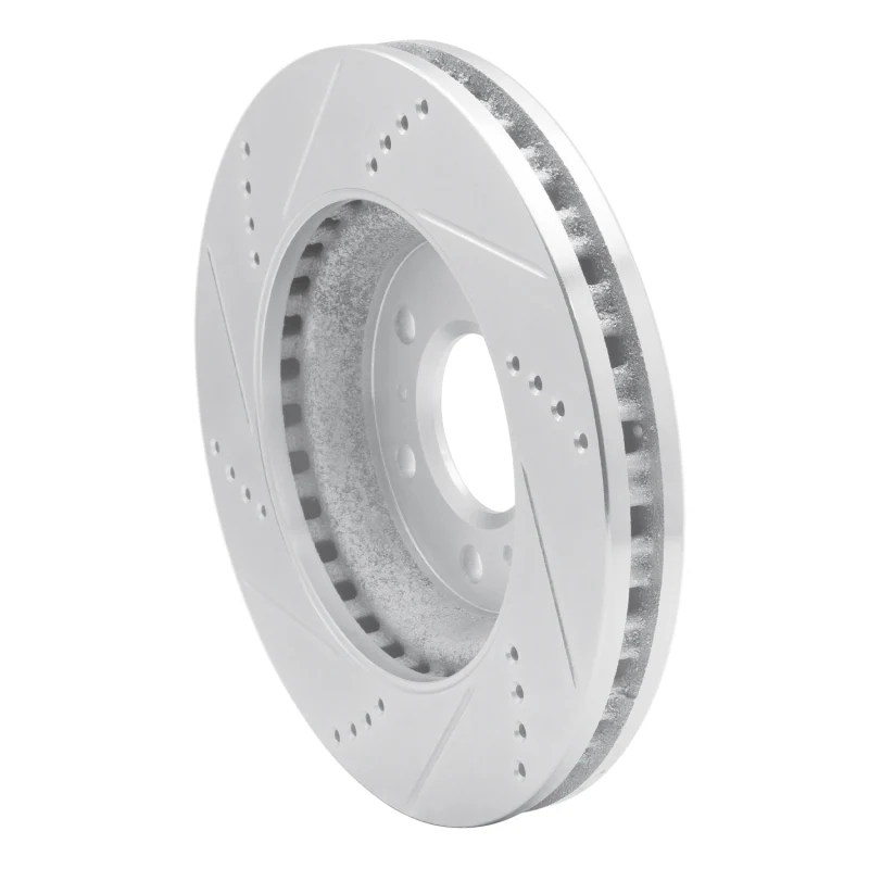 R1 06-09 Buick TERRAZA Front Right Drilled & Slotted Silver Brake Rotor - Image 5