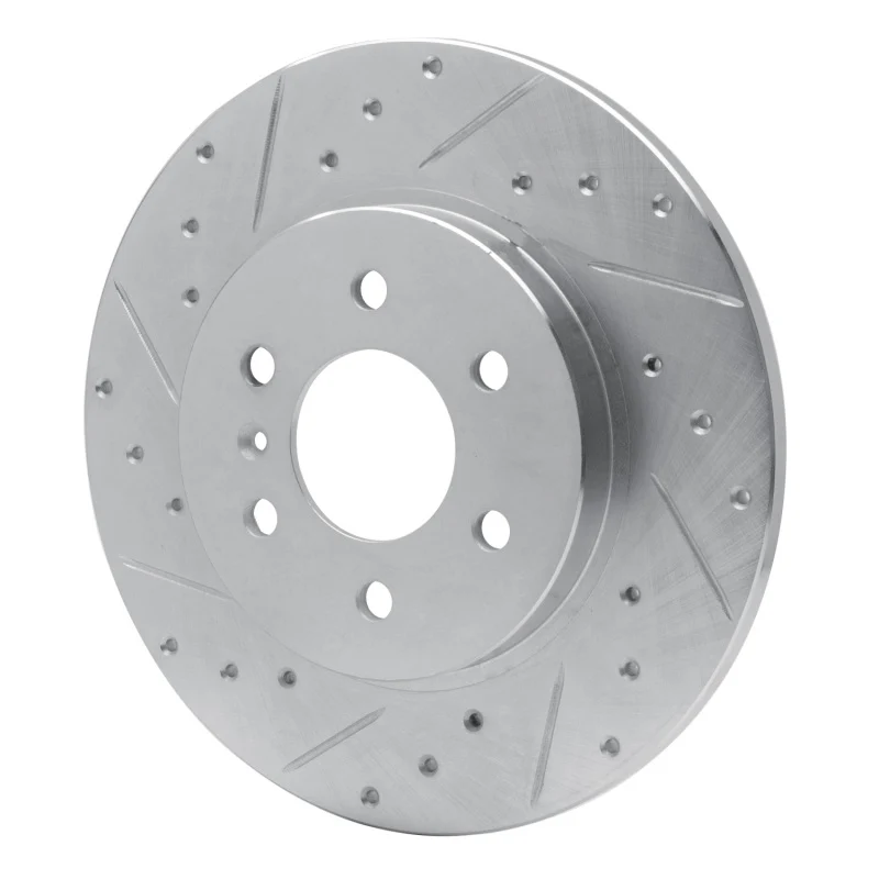 R1 06-09 Buick TERRAZA Rear Left Drilled & Slotted Silver Brake Rotor - Image 2