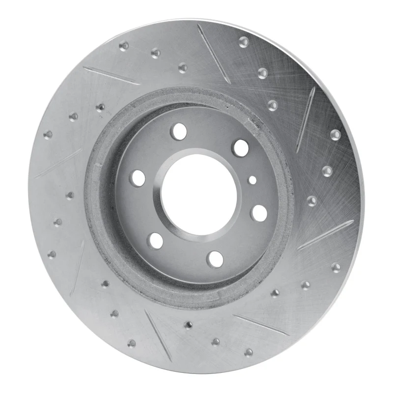 R1 06-09 Buick TERRAZA Rear Left Drilled & Slotted Silver Brake Rotor - Image 4