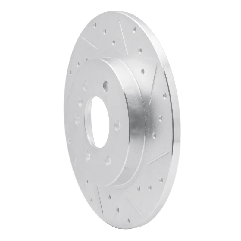R1 06-09 Buick TERRAZA Rear Right Drilled & Slotted Silver Brake Rotor - Image 4