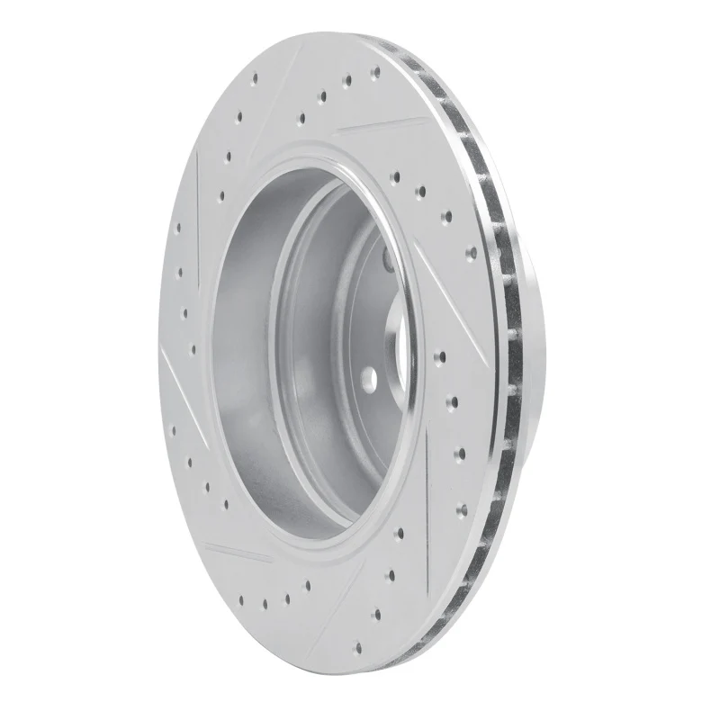 R1 06-10 BMW 535XI Rear Right Drilled & Slotted Silver Brake Rotor - Image 5