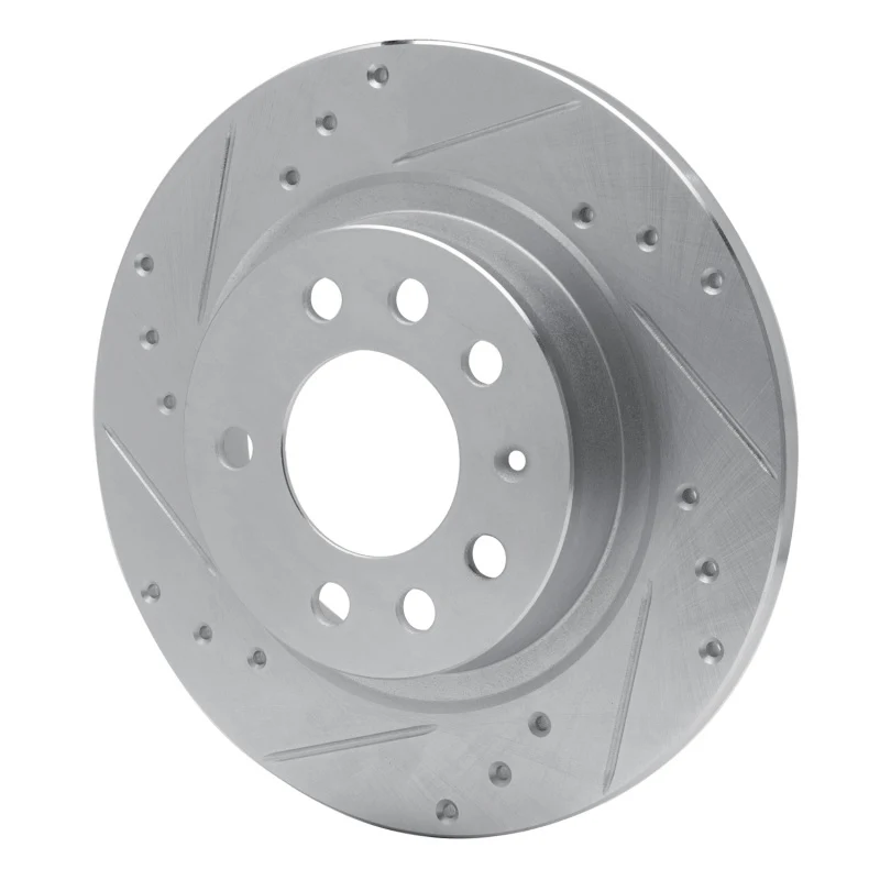 R1 06-10 Pontiac SOLSTICE Rear Left Drilled & Slotted Silver Brake Rotor - Image 5