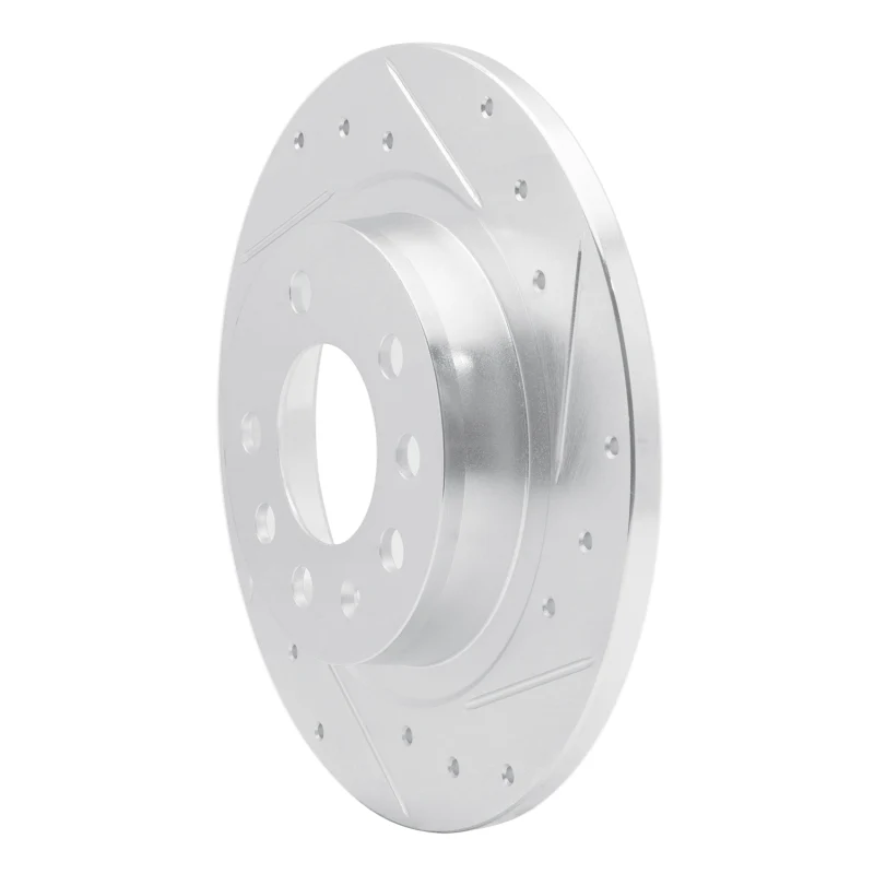 R1 06-10 Pontiac SOLSTICE Rear Right Drilled & Slotted Silver Brake Rotor - Image 2