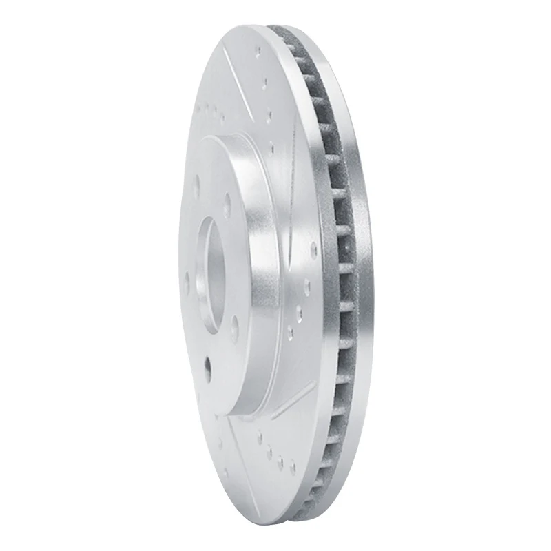 R1 06-11 Chevrolet HHR Front Right Drilled & Slotted Silver Brake Rotor - Image 4