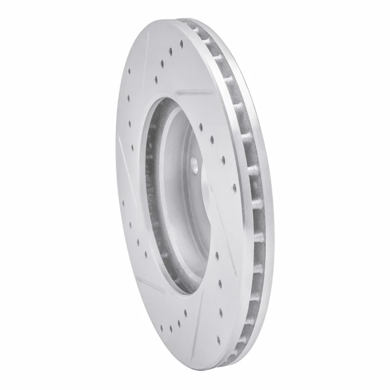R1 06-12 Dodge Attitude (Mexico) Front Right Drilled & Slotted Silver Brake Rotor - Image 4