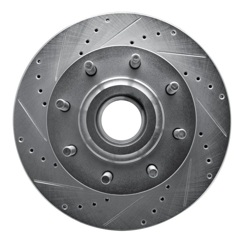 R1 06-12 Ford F-250 2WD (Super Duty) Front Left Drilled & Slotted Silver Brake Rotor