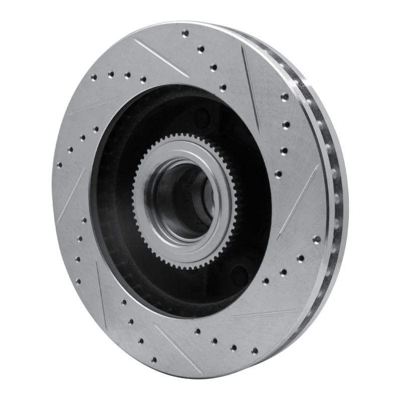 R1 06-12 Ford F-250 2WD (Super Duty) Front Left Drilled & Slotted Silver Brake Rotor - Image 5