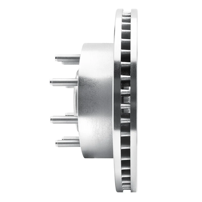 R1 06-12 Ford F-250 2WD (Super Duty) Front Right Drilled & Slotted Silver Brake Rotor - Image 3