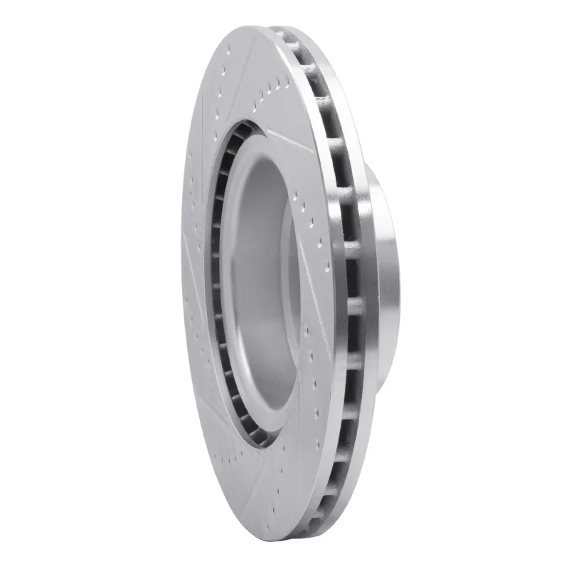 R1 06-12 Land Rover Range Rover Front Right Drilled & Slotted Silver Brake Rotor - Image 5