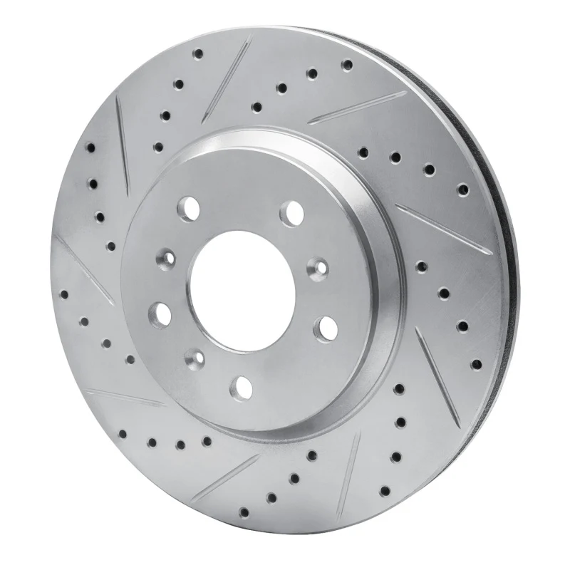 R1 06-16 Buick Lucerne Front Left Drilled & Slotted Silver Brake Rotor - Image 4
