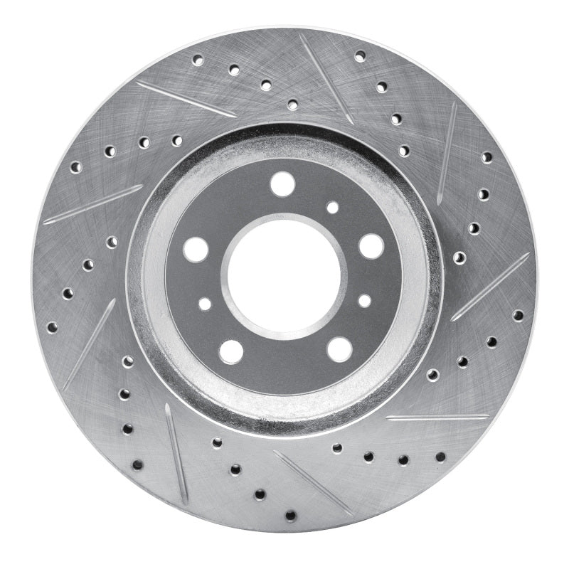 R1 06-16 Buick Lucerne Front Left Drilled & Slotted Silver Brake Rotor - Image 5