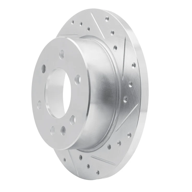 R1 06-18 Dodge Sprinter 3500 Rear Right Drilled & Slotted Silver Brake Rotor - Image 2