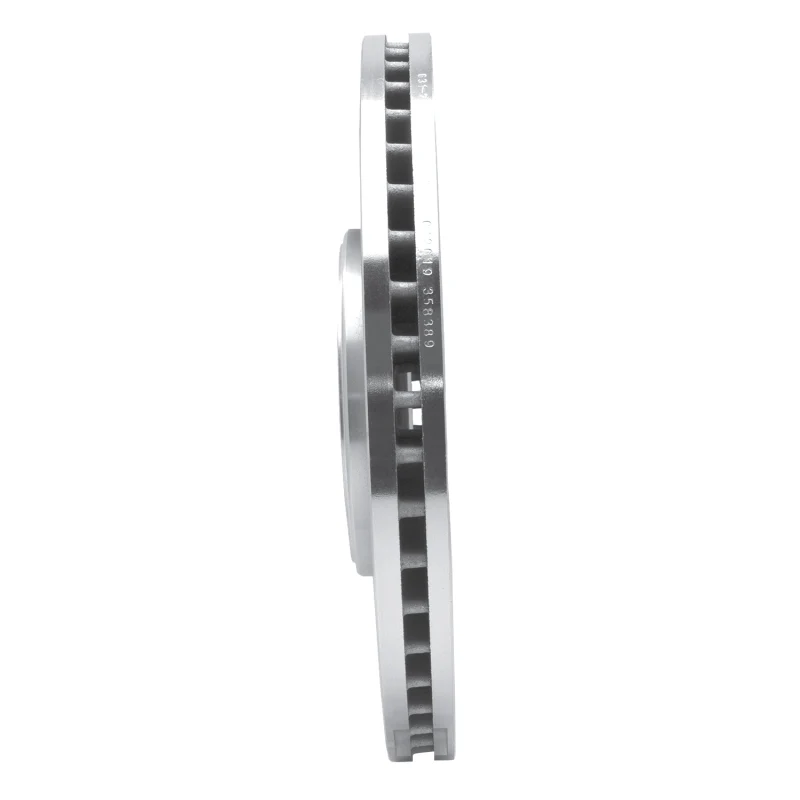 R1 06-21 Jaguar XKR Front Right Drilled & Slotted Silver Brake Rotor - Image 5